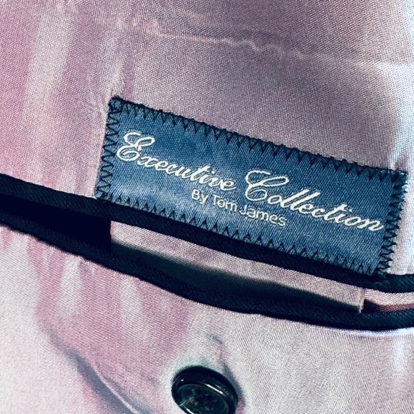 Tom James Executive Collection Mens Blazer Jacket Navy Blue Holland Sherry 40R - Picture 3 of 13